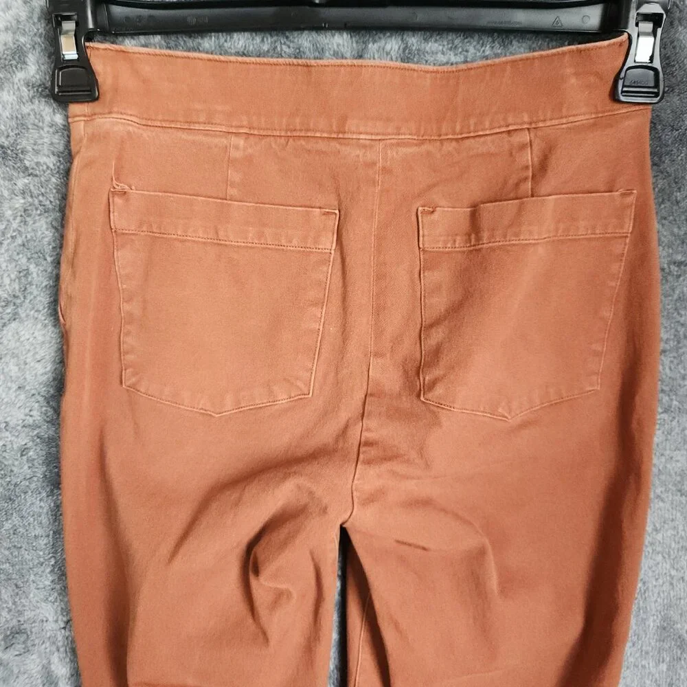 Spanx On The Go Cropped Straight Pants Women’s S Brown High Rise Stretch Capri - Picture 4 of 10